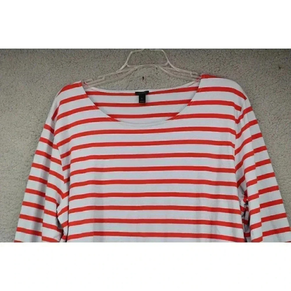 J. Crew Women's Size XL Grosgrain Ribbon Striped T-Shirt Nautical Buttons - Picture 2 of 8